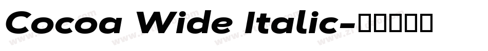 Cocoa Wide Italic字体转换